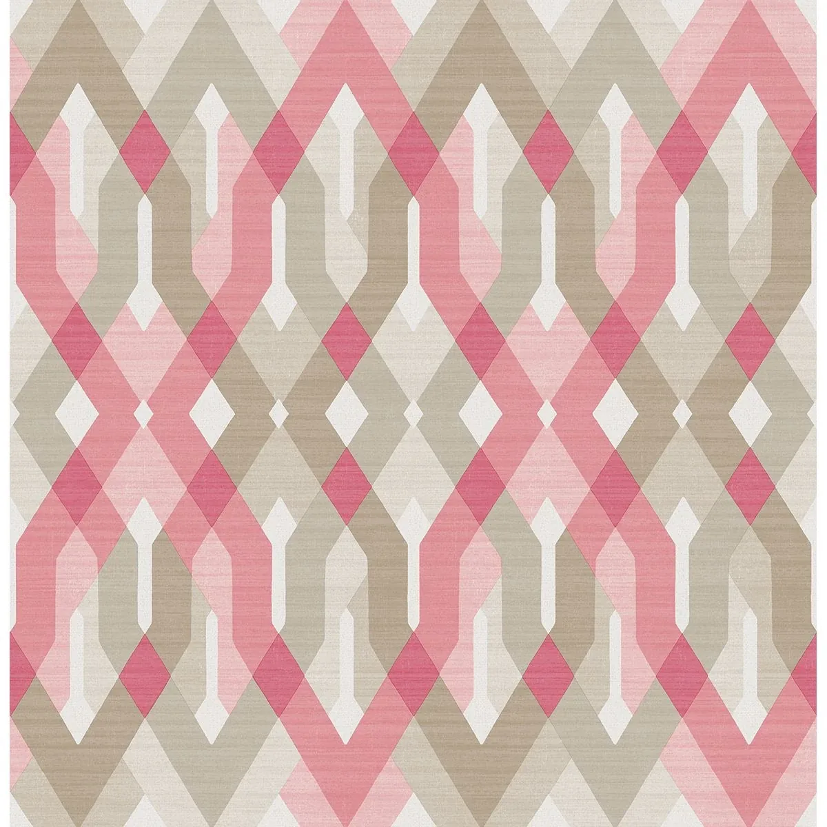 A-Street Prints Harbour Pink Geometric Wallpaper - SKU 2656-004041