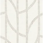 A-Street Prints Harlow Champagne Curved Contours Wallpaper - SKU 4141-27140