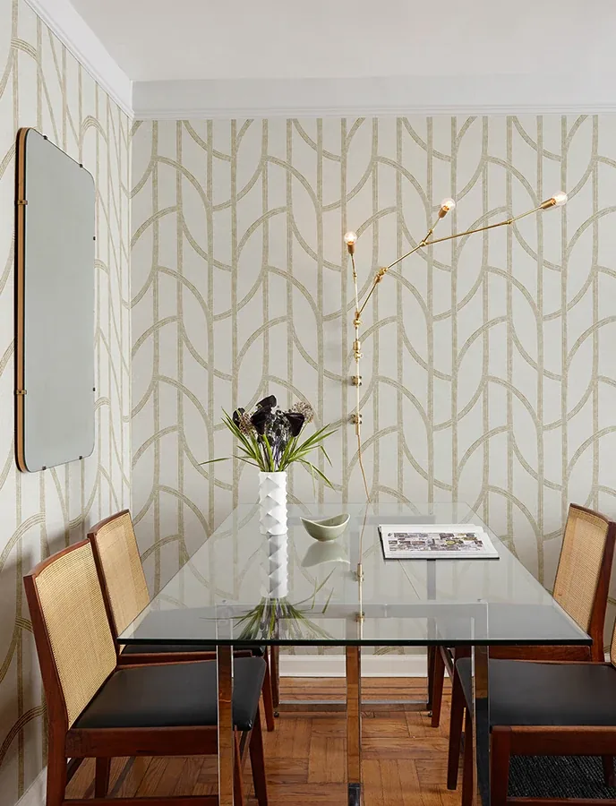 A-Street Prints Harlow Gold Curved Contours Wallpaper | Wallpaper Twins A-Street Prints Harlow Gold Curved Contours Wallpaper - SKU 4141-27139