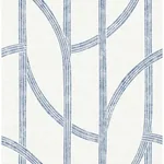 A-Street Prints Harlow Indigo Curved Contours Wallpaper | Wallpaper Twins A-Street Prints Harlow Indigo Curved Contours Wallpaper - SKU 4141-27142