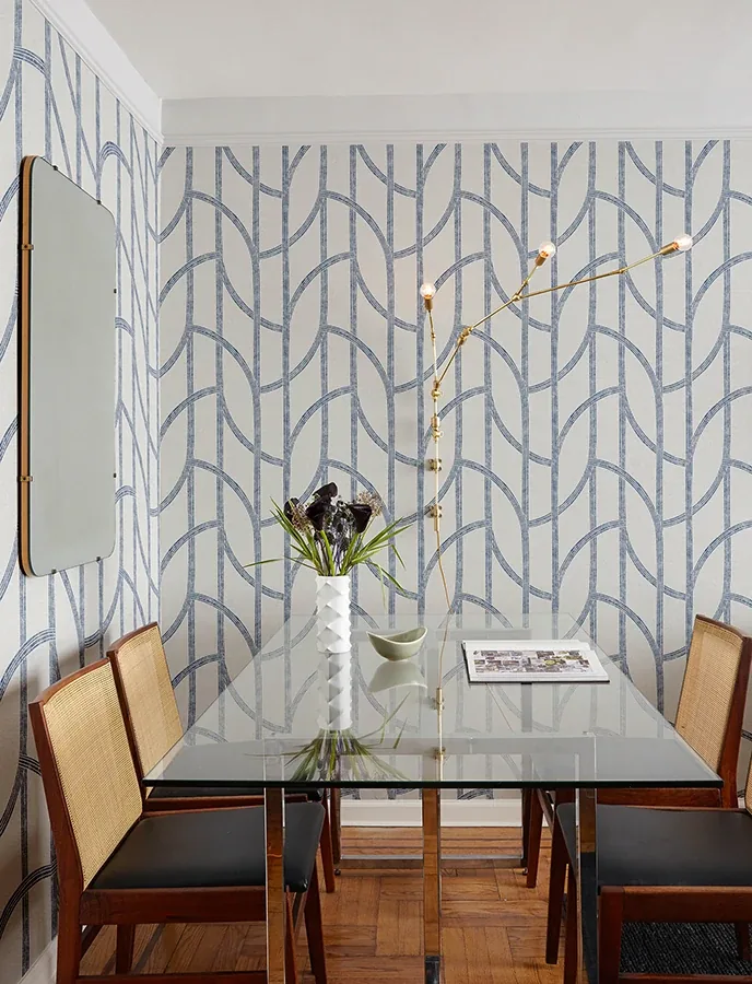 A-Street Prints Harlow Indigo Curved Contours Wallpaper | Wallpaper Twins A-Street Prints Harlow Indigo Curved Contours Wallpaper - SKU 4141-27142