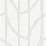 A-Street Prints Harlow Silver Curved Contours Wallpaper | Wallpaper Twins A-Street Prints Harlow Silver Curved Contours Wallpaper - SKU 4141-27138