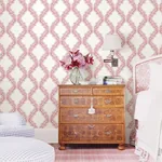 A-Street Prints Harmony Coral Ogee Wallpaper | Wallpaper Twins A-Street Prints Harmony Coral Ogee Wallpaper - SKU 2702-22728
