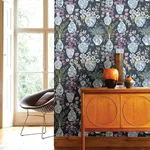 A-Street Prints Harper Charcoal Floral Vase Wallpaper | Wallpaper Twins A-Street Prints Harper Charcoal Floral Vase Wallpaper - SKU 4120-72004