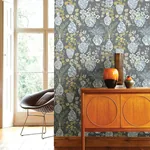 A-Street Prints Harper Grey Floral Vase Wallpaper | Wallpaper Twins A-Street Prints Harper Grey Floral Vase Wallpaper - SKU 4120-72003