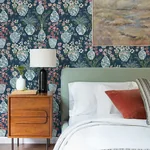 A-Street Prints Harper Teal Floral Vase Wallpaper | Wallpaper Twins A-Street Prints Harper Teal Floral Vase Wallpaper - SKU 4120-72001