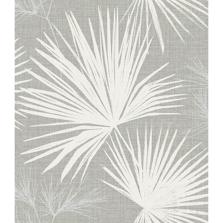 A-Street Prints Hatteras Grey Palms Wallpaper - SKU 4172-27488
