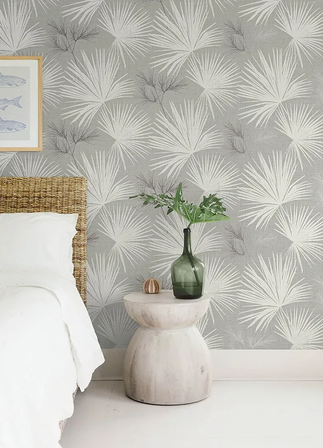 A-Street Prints Hatteras Grey Palms Wallpaper | Wallpaper Twins A-Street Prints Hatteras Grey Palms Wallpaper - SKU 4172-27488