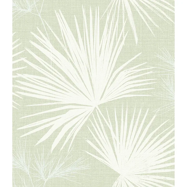 A-Street Prints Hatteras Light Green Palms Wallpaper - SKU 4172-27490