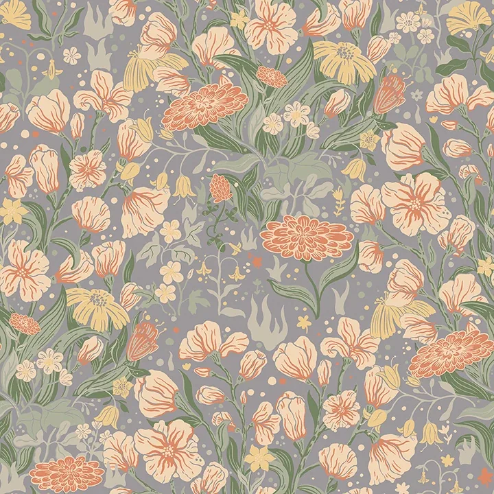 A-Street Prints Hava Coral Meadow Flowers Wallpaper - SKU 4143-22013