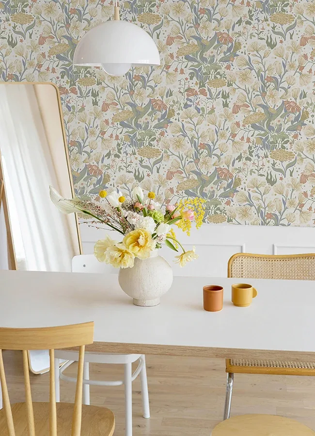 A-Street Prints Hava Neutral Meadow Flowers Wallpaper | Wallpaper Twins A-Street Prints Hava Neutral Meadow Flowers Wallpaper - SKU 4143-22011