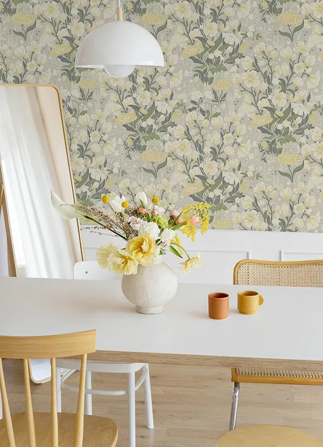 A-Street Prints Hava Yellow Meadow Flowers Wallpaper - SKU 4143-22012