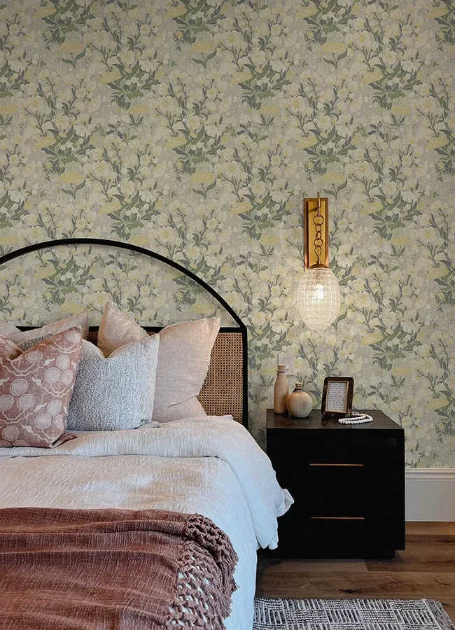 A-Street Prints Hava Yellow Meadow Flowers Wallpaper - SKU 4143-22012
