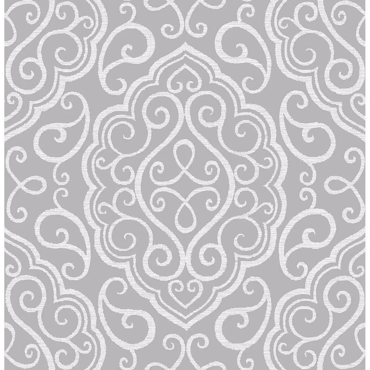 A-Street Prints Heavenly Grey Damask Wallpaper - SKU 2716-23815