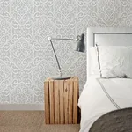 A-Street Prints Heavenly Grey Damask Wallpaper | Wallpaper Twins A-Street Prints Heavenly Grey Damask Wallpaper - SKU 2716-23815