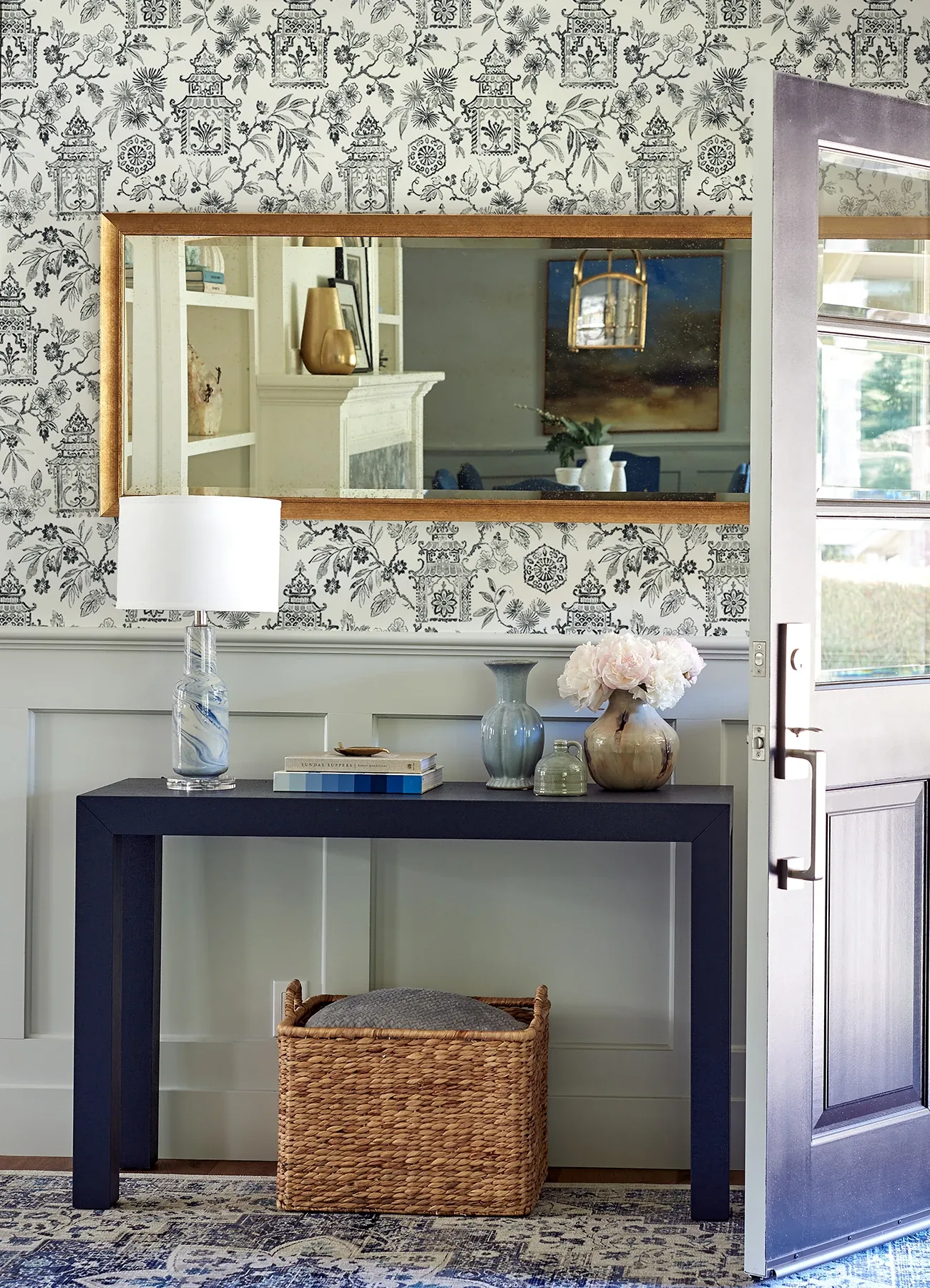 A-Street Prints Helaine Charcoal Pagoda Wallpaper - SKU 4081-26311