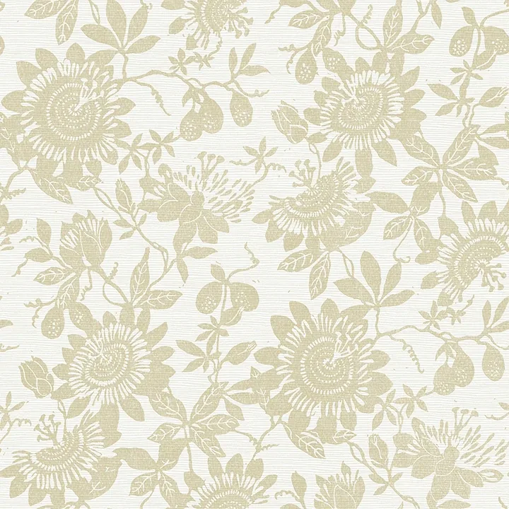 4074-26632 | Helen Gold Floral Trail Wallpaper