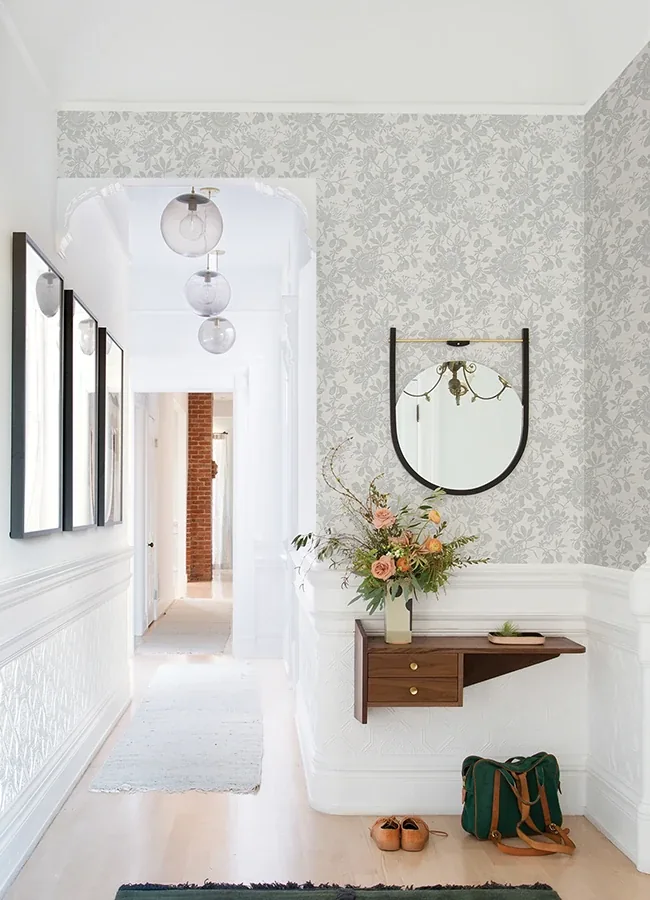 A-Street Prints Helen Light Grey Floral Trail Wallpaper | Wallpaper Twins A-Street Prints Helen Light Grey Floral Trail Wallpaper - SKU 4074-26629