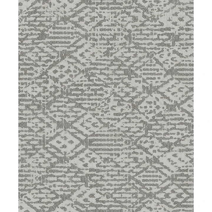 A-Street Prints Helene Pewter Glitter Geometric Wallpaper - SKU 4105-86621