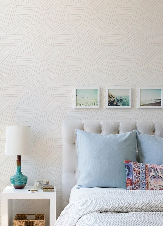 A-Street Prints Helene Pink Geometric Lines Wallpaper - SKU 4121-26902