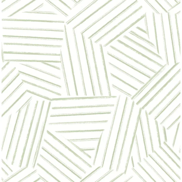 A-Street Prints Helene Sage Geometric Lines Wallpaper - SKU 4121-26900