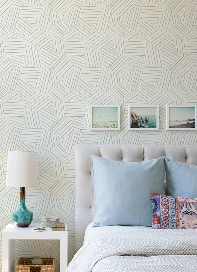 A-Street Prints Helene Sage Geometric Lines Wallpaper - SKU 4121-26900