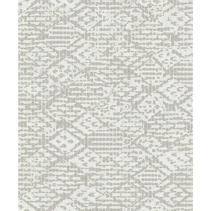 A-Street Prints Helene Silver Glitter Geometric Wallpaper - SKU 4105-86620