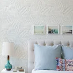 A-Street Prints Helene Sky Blue Geometric Lines Wallpaper | Wallpaper Twins A-Street Prints Helene Sky Blue Geometric Lines Wallpaper - SKU 4121-26904
