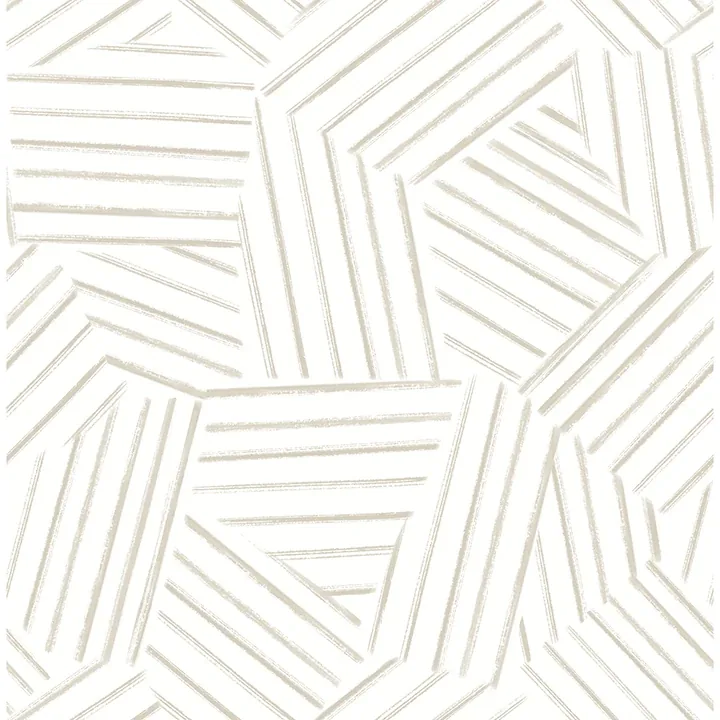A-Street Prints Helene Taupe Geometric Lines Wallpaper - SKU 4121-26901