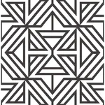 A-Street Prints Helios Black Geometric Wallpaper - SKU 2902-25553