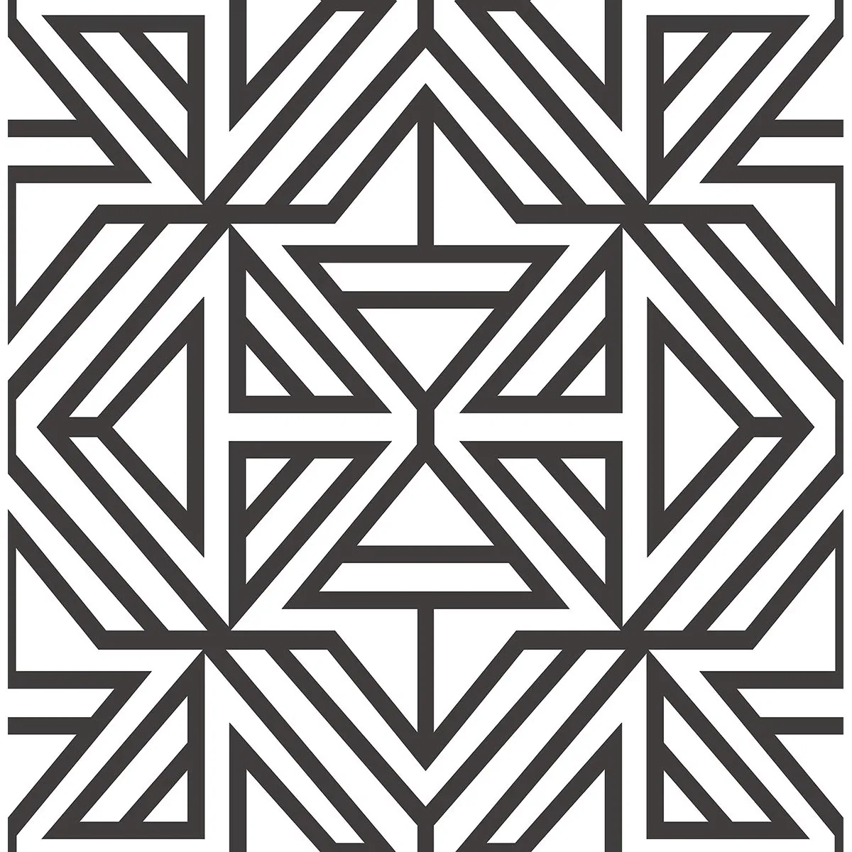 2902-25553 | Helios Black Geometric Wallpaper
