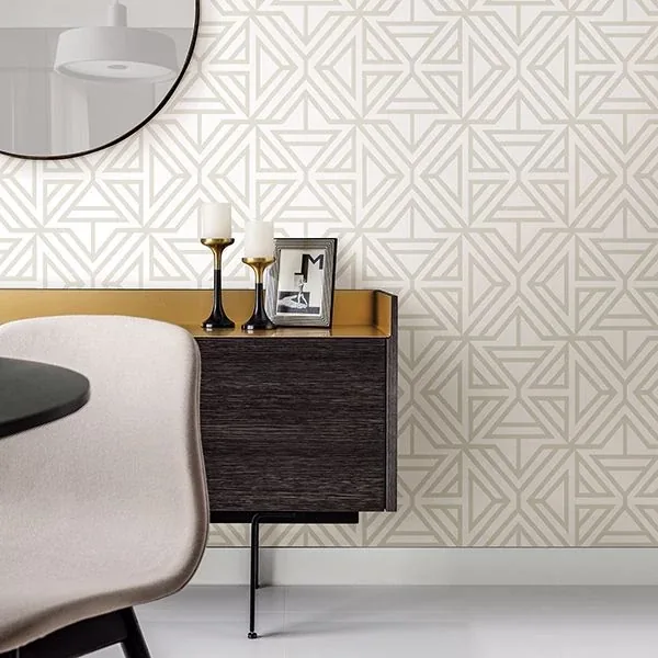 A-Street Prints Helios Bone Geometric Wallpaper | Wallpaper Twins A-Street Prints Helios Bone Geometric Wallpaper - SKU 2902-25554