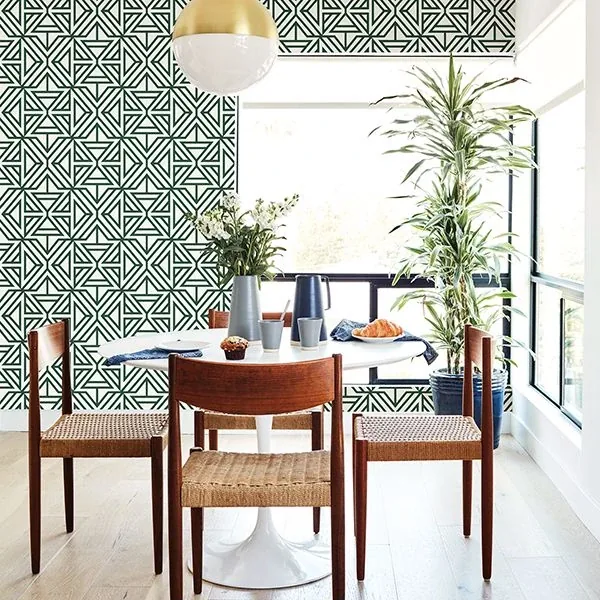 A-Street Prints Helios Green Geometric Wallpaper | Wallpaper Twins A-Street Prints Helios Green Geometric Wallpaper - SKU 2902-87332