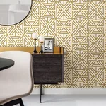 A-Street Prints Helios Mustard Geometric Wallpaper | Wallpaper Twins A-Street Prints Helios Mustard Geometric Wallpaper - SKU 2902-87330