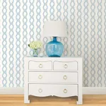 A-Street Prints Helix Blue Stripe Wallpaper - SKU 2697-78061