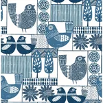 A-Street Prints Hennika Blue Patchwork Wallpaper - SKU 2821-25113