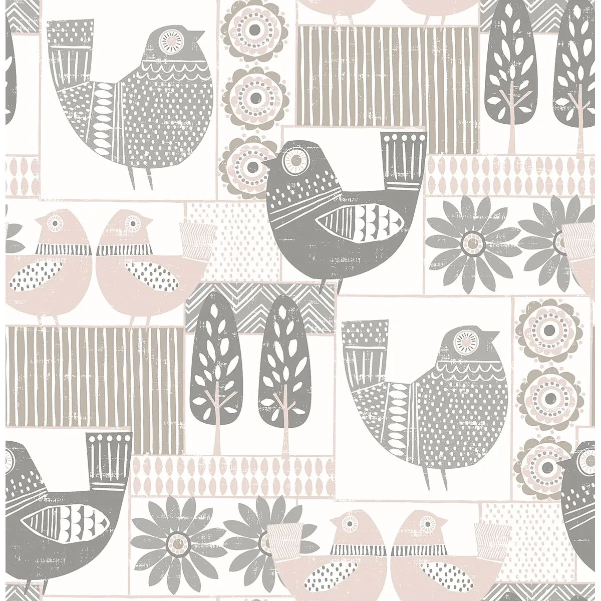 2821-25115 | Hennika Light Pink Patchwork Wallpaper