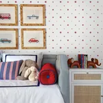 A-Street Prints Henry Red Starburst Wallpaper - SKU AST4353