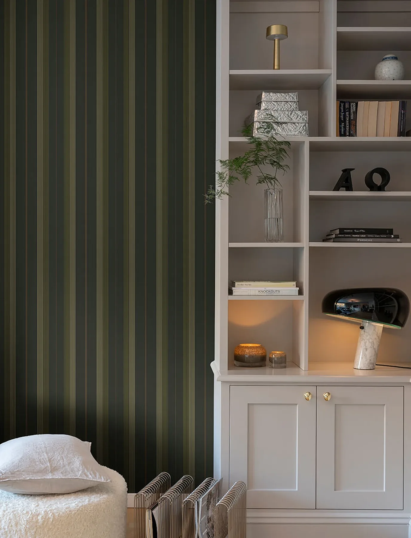 A-Street Prints Herrgård Black Stripe Wallpaper - SKU 4201-20122