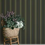 A-Street Prints Herrgård Black Stripe Wallpaper - SKU 4201-20122
