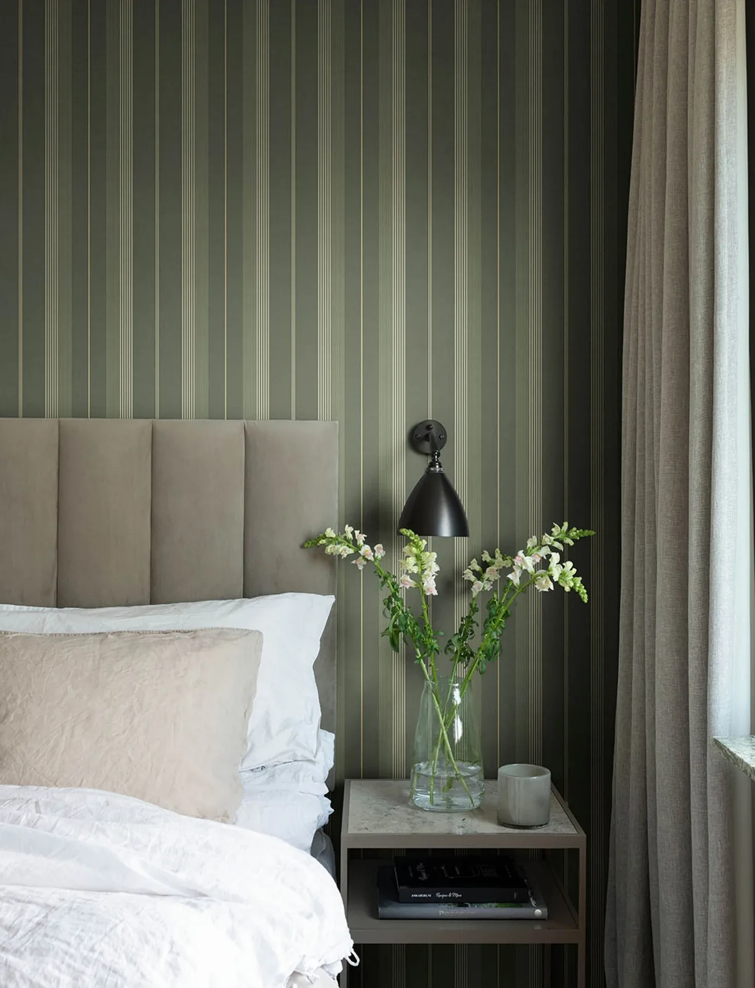 A-Street Prints Herrgård Evergreen Stripe Wallpaper | Wallpaper Twins A-Street Prints Herrgård Evergreen Stripe Wallpaper - SKU 4201-20121