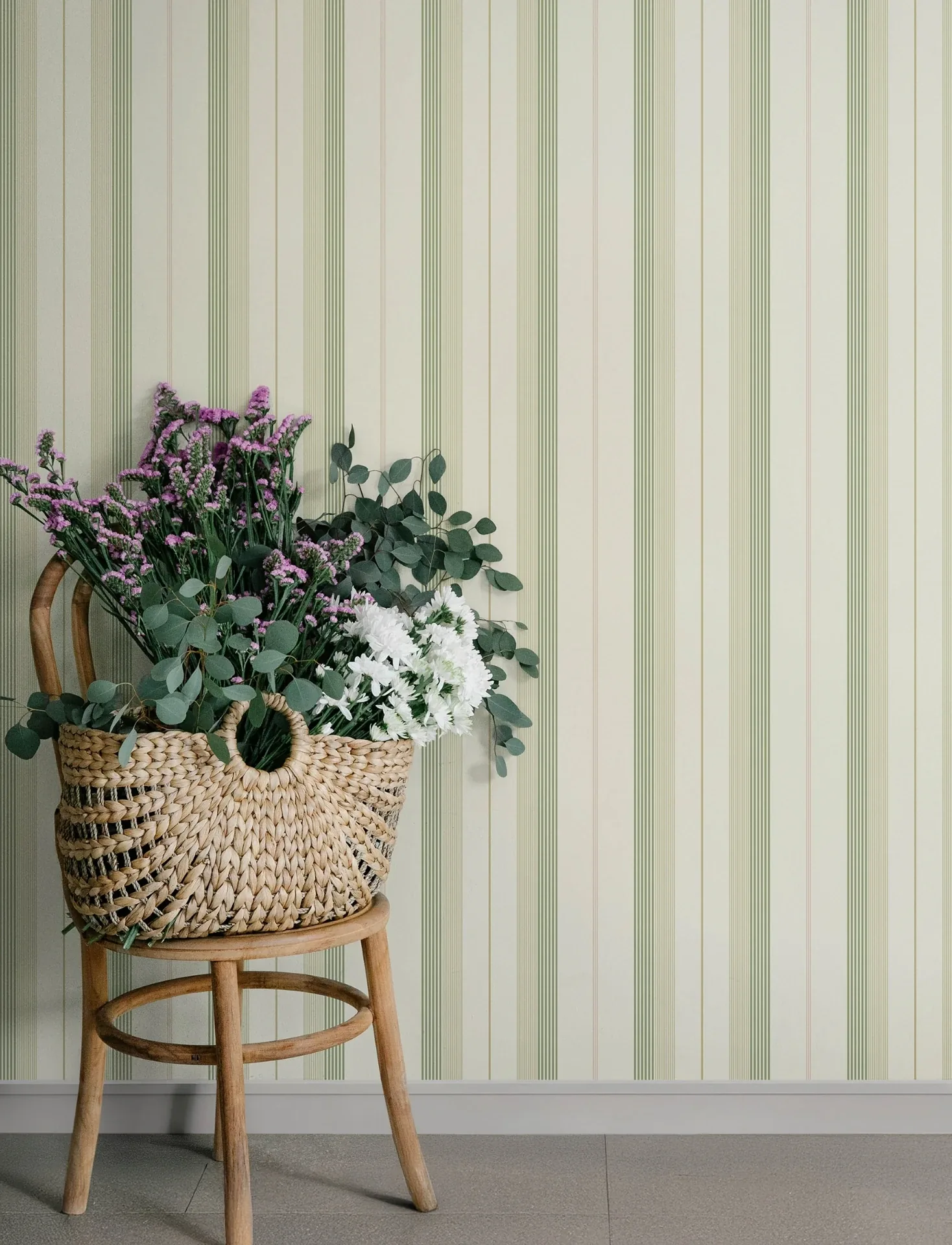 A-Street Prints Herrgård Green Stripe Wallpaper | Wallpaper Twins A-Street Prints Herrgård Green Stripe Wallpaper - SKU 4201-20117