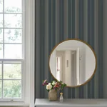 A-Street Prints Herrgård Navy Stripe Wallpaper - SKU 4201-20120