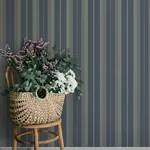 A-Street Prints Herrgård Navy Stripe Wallpaper - SKU 4201-20120