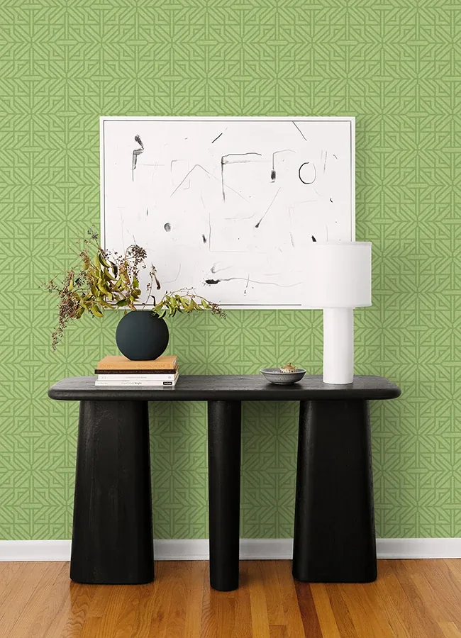 A-Street Prints Hesper Green Geometric Wallpaper - SKU 4121-26927
