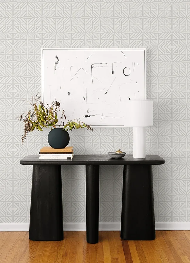 A-Street Prints Hesper Grey Geometric Wallpaper - SKU 4121-26931