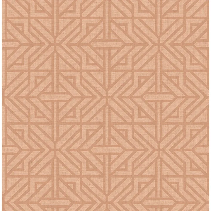 4121-26930 | Hesper Rust Geometric Wallpaper