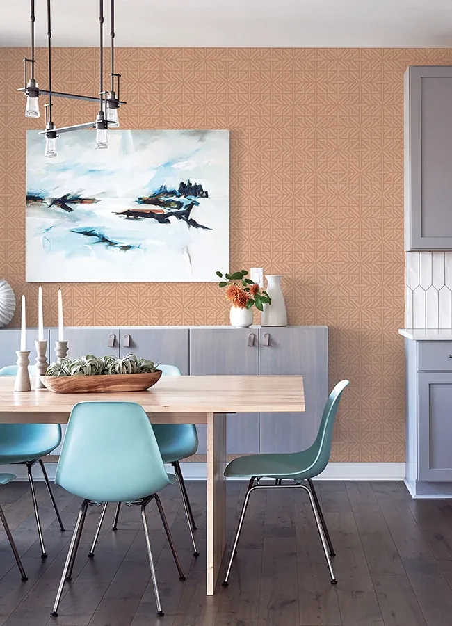 A-Street Prints Hesper Rust Geometric Wallpaper - SKU 4121-26930