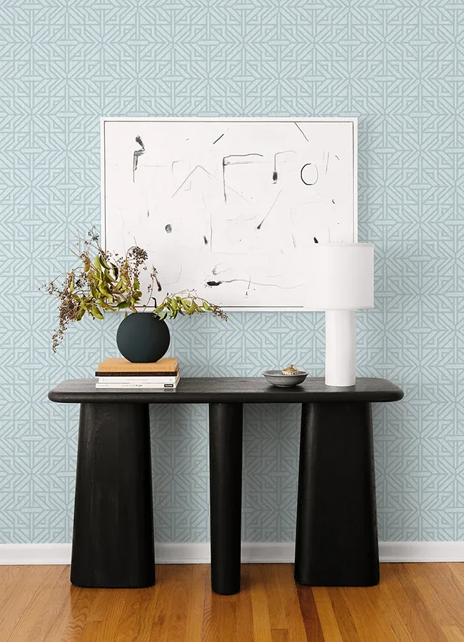 A-Street Prints Hesper Sky Blue Geometric Wallpaper - SKU 4121-26932