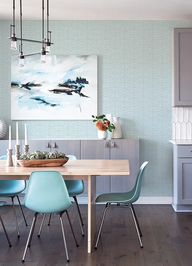 A-Street Prints Hesper Sky Blue Geometric Wallpaper - SKU 4121-26932
